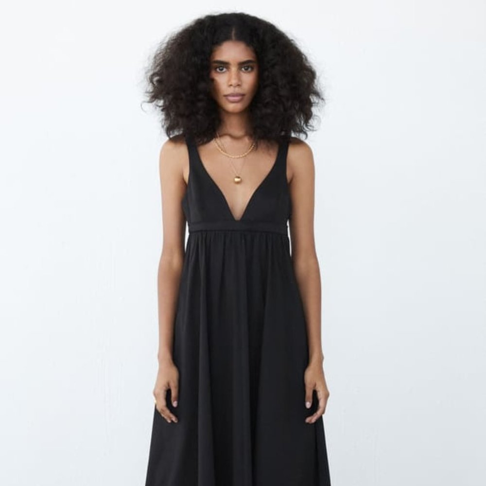 ZARA VOLUMINOUS POPLIN DRESS